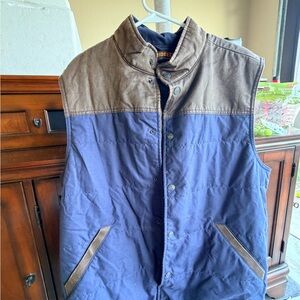 Ridgecut Men's Quilted Blue and Brown Vest